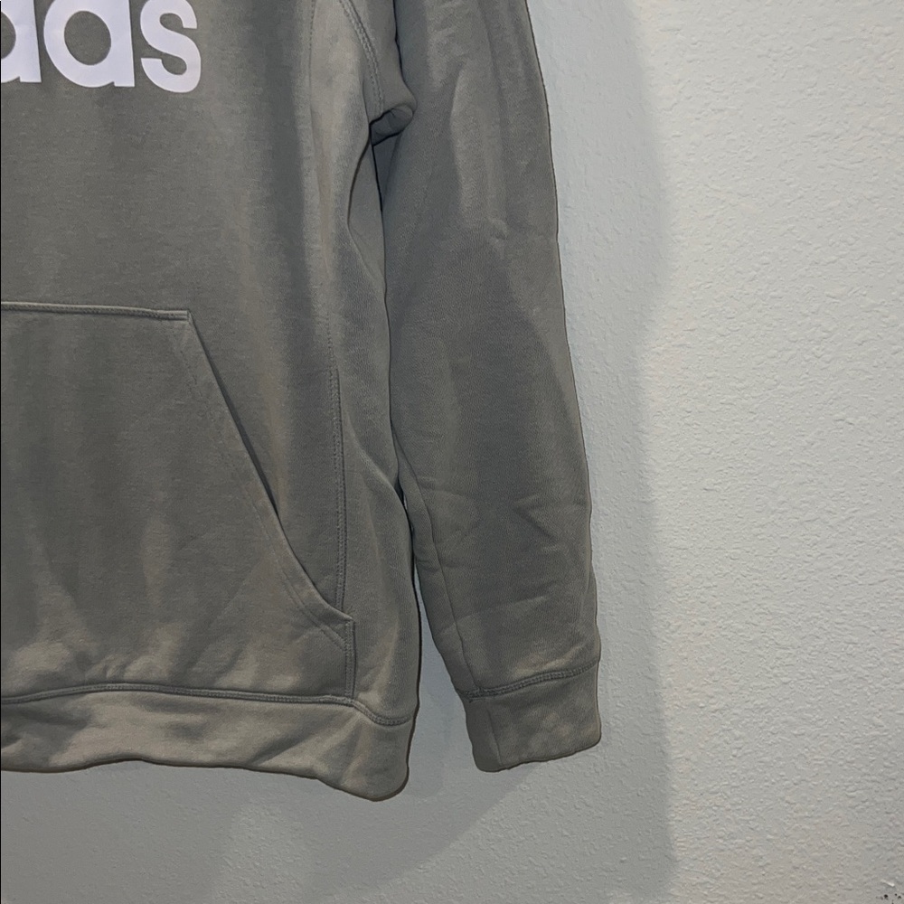 Adidas Men's Light Gray Hoodie - Picture 6 of 8